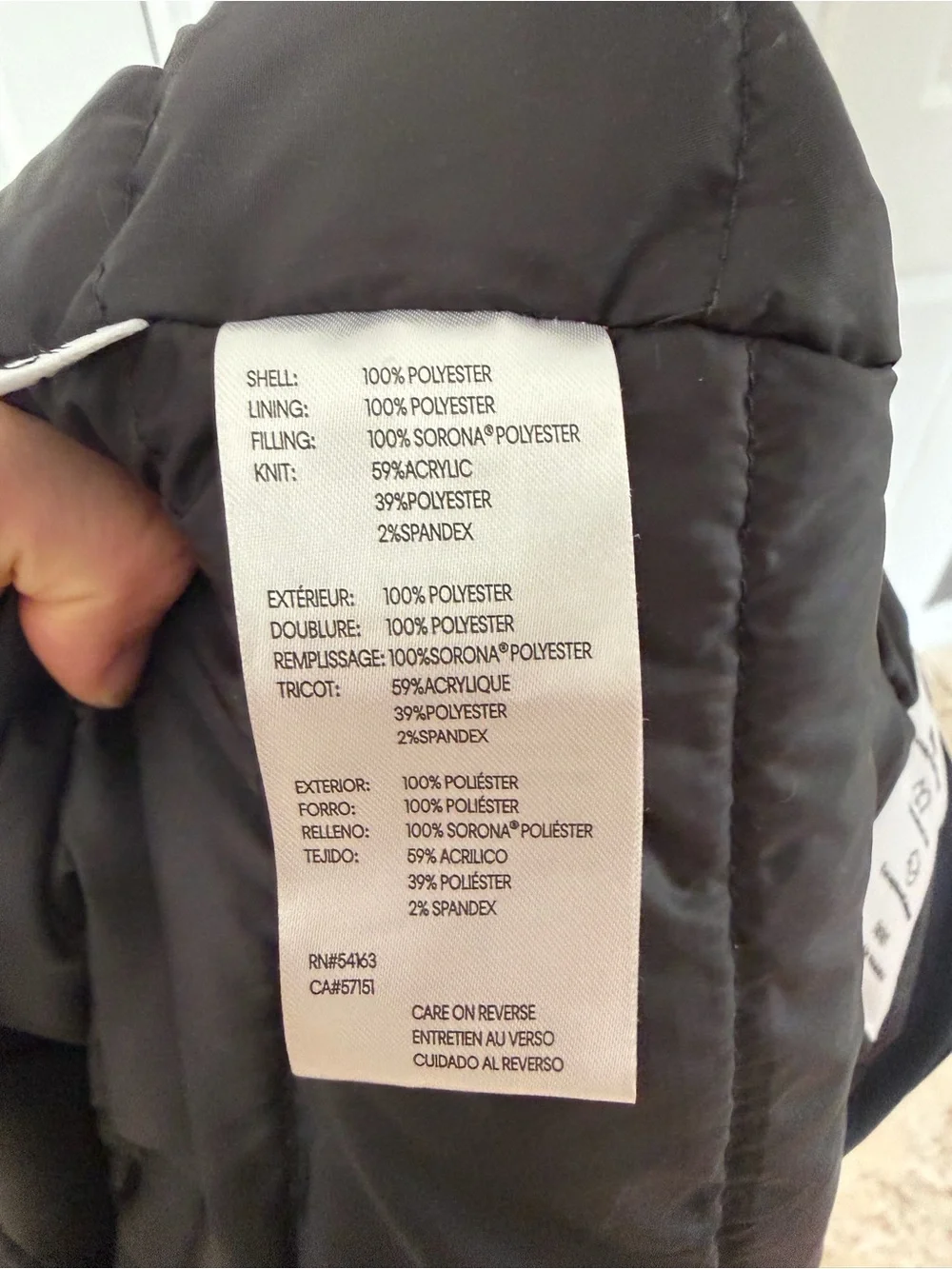 Calvin Klein Men’s Heavyweight Sorona Bomber Jacket Navy Blue L